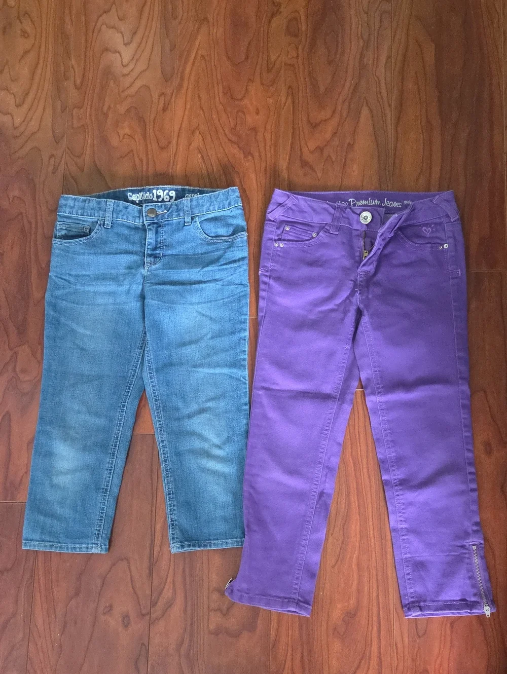 GAP Light Blue Capri & Justice Purple Pair